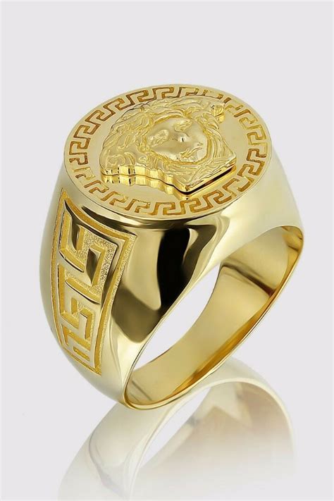 mens versace ring gold|versace gold ring for men.